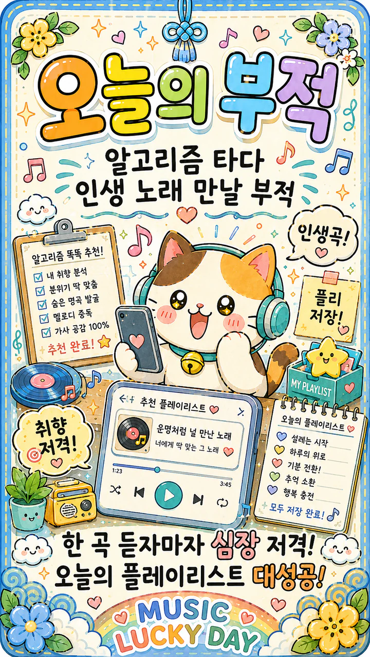 알고리즘 타다 인생 노래 만날 부적 그림